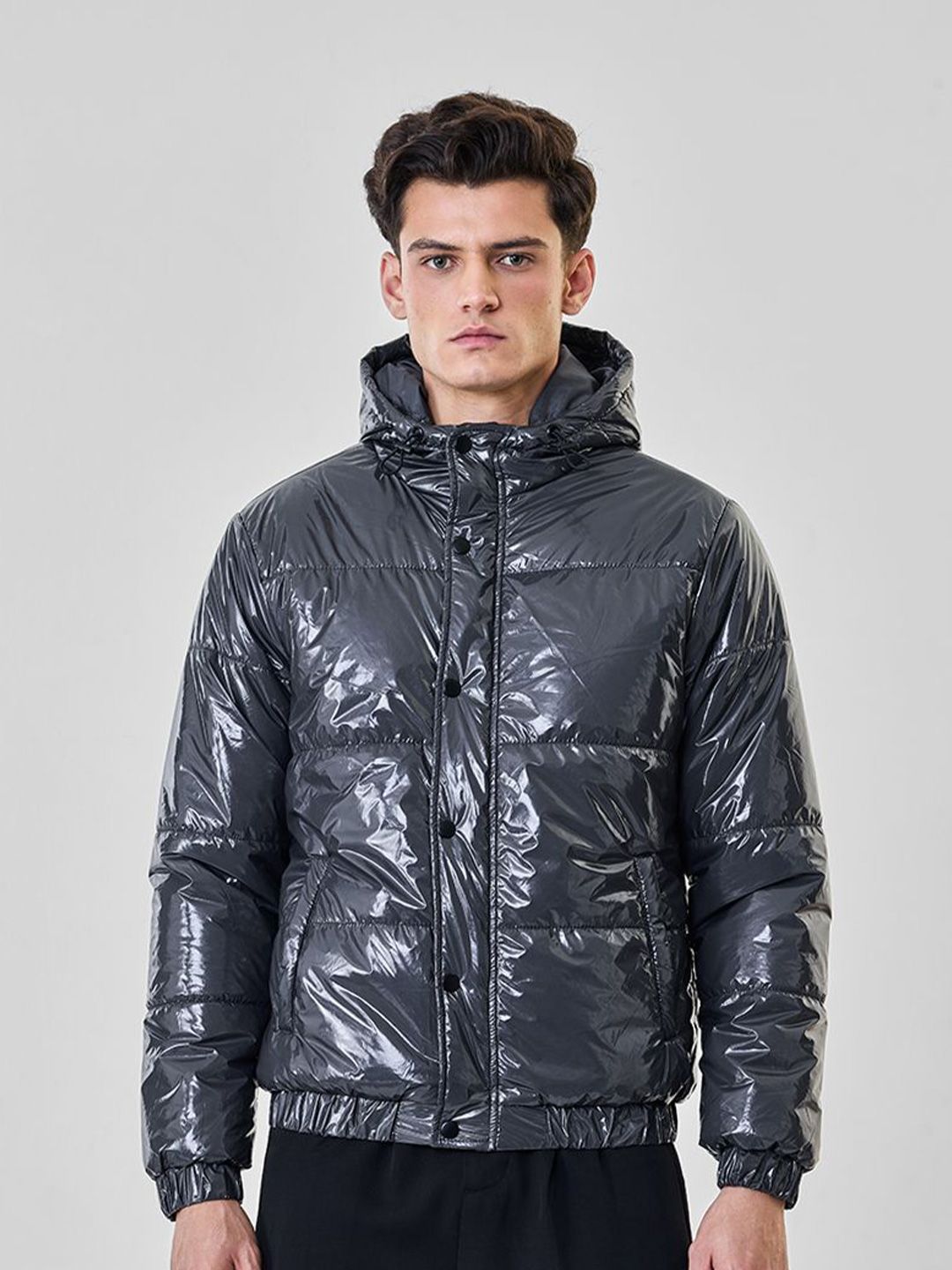 Snitch Men Hooded Long Sleeves Lightweight Padded Jacket