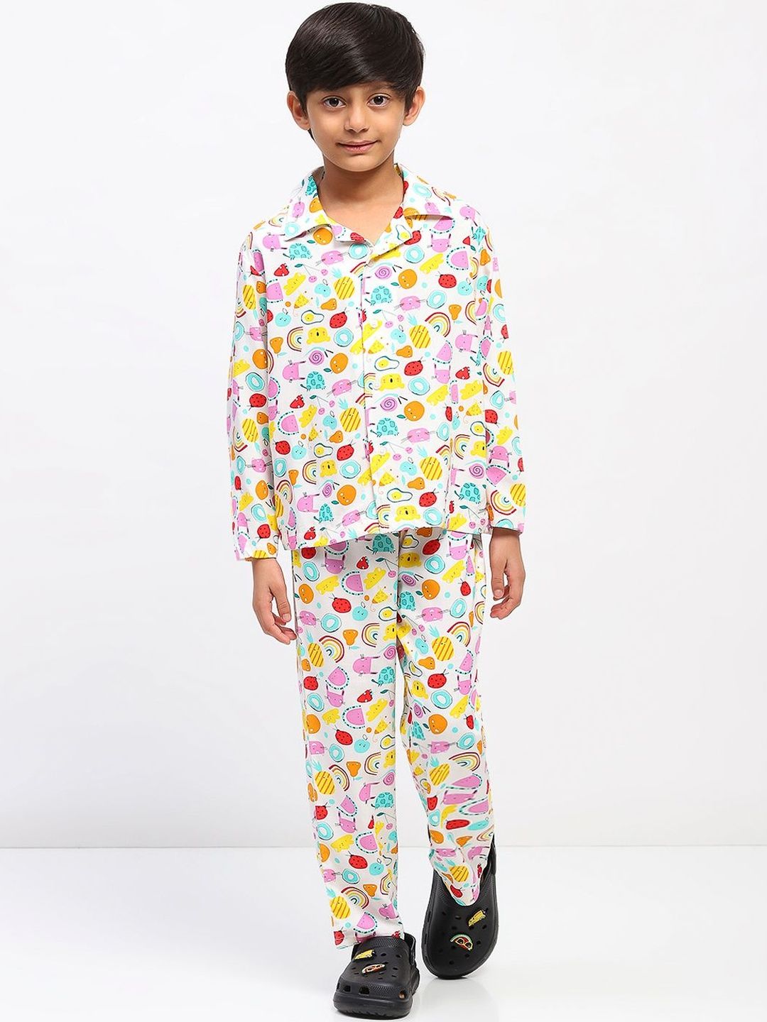 SPUNKIES Boys Graphic Printed Night suit