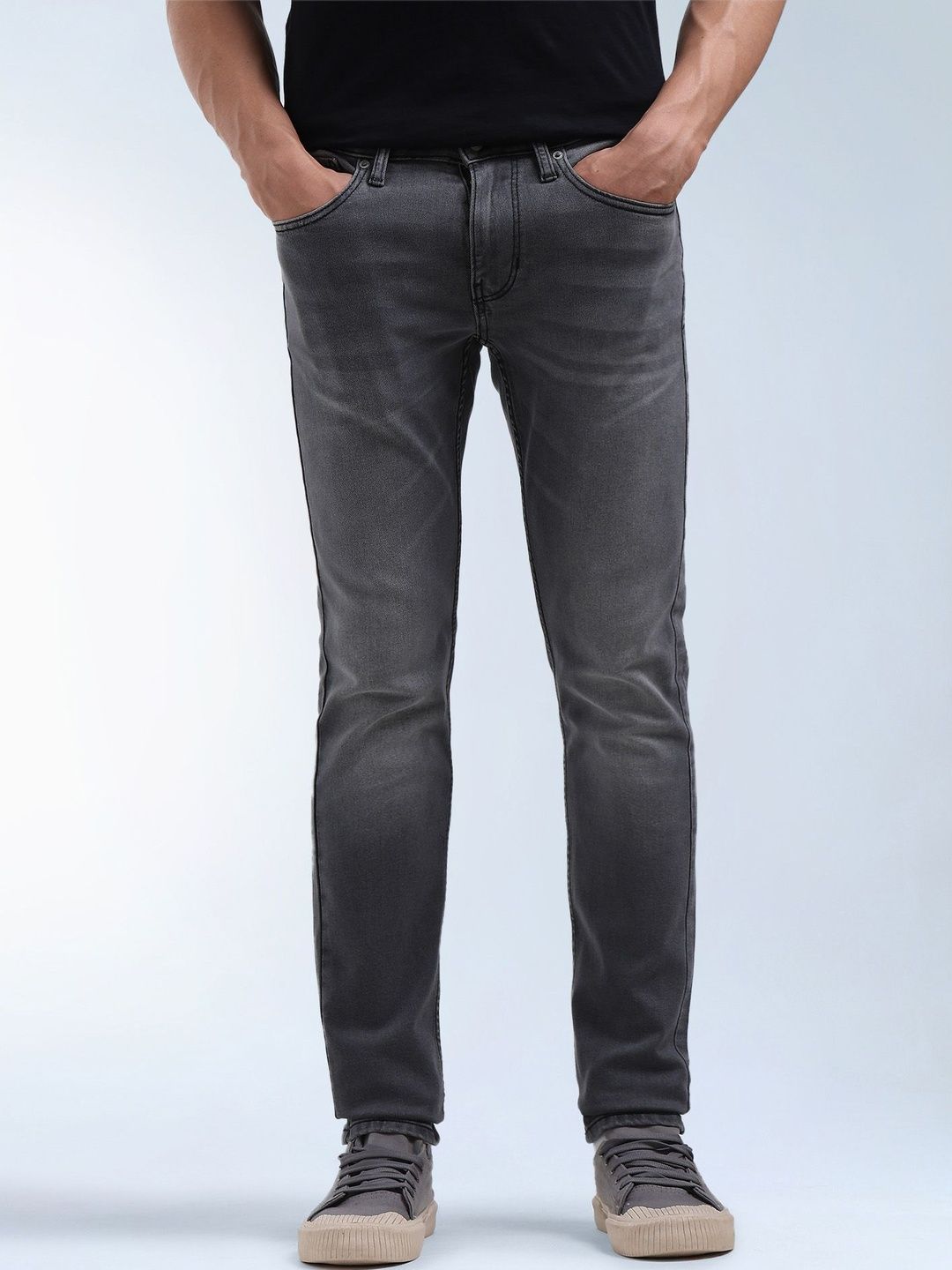 Flying Machine Mrtf Men Skinny Fit Mid-Rise Light Fade Stretchable Jeans