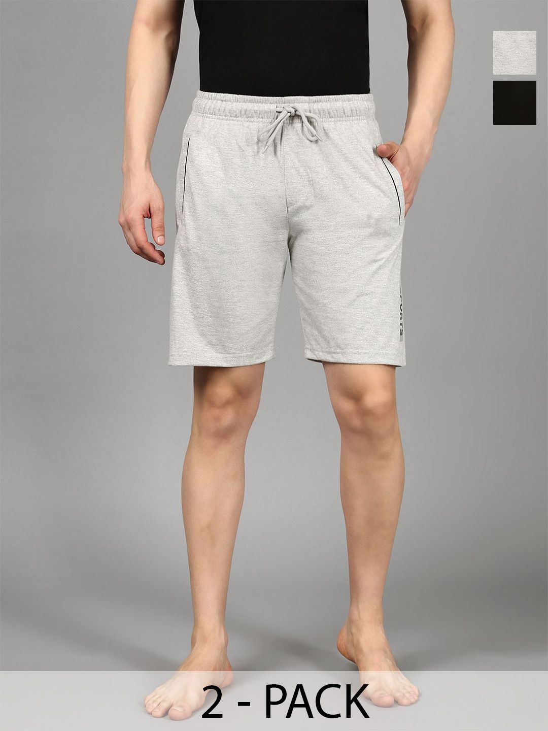 Roadster The Roadster Lifestyle Co. Men Pack Of 2 Pure Cotton Breathable Lounge Shorts