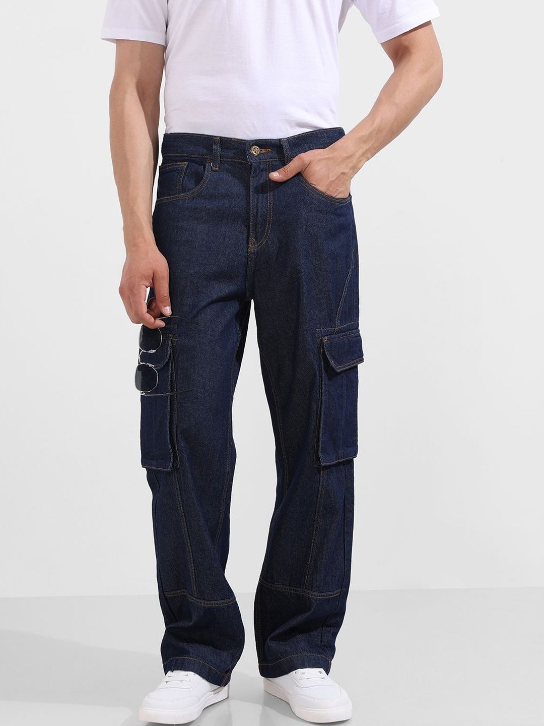 The Indian Garage Co Men Relaxed Fit Mid-Rise Cotton Jeans