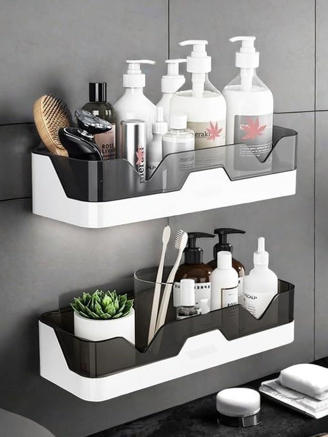 JAGIRA DIVINE TOUCH White 2 Pieces Glossy Bathroom Accessories