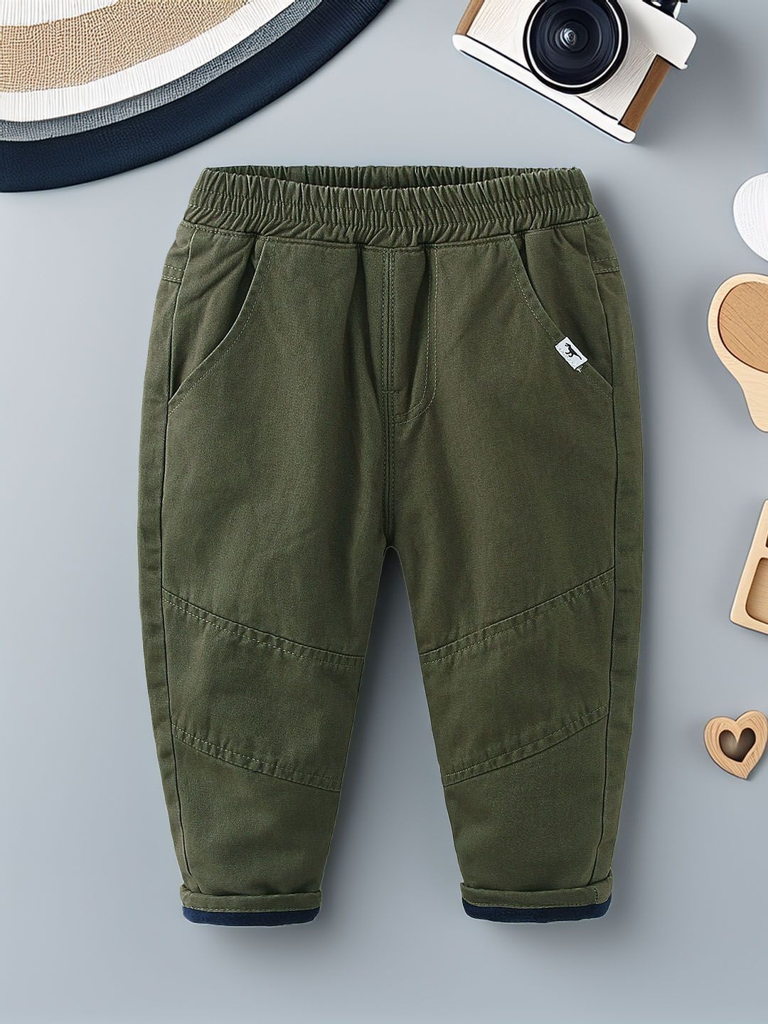 Xsole Boys Regular Fit Mid-Rise Chinos Trousers