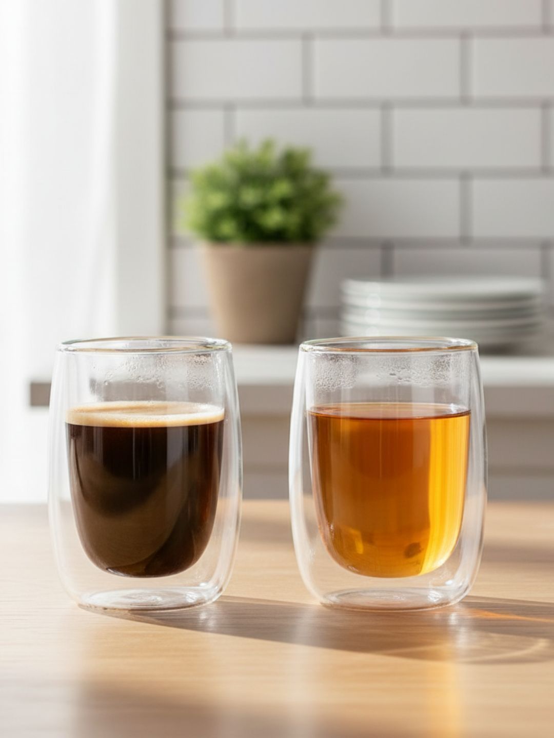 TASKHOUSE Transparent Solid Glass Transparent Cups Set of Cups and Mugs