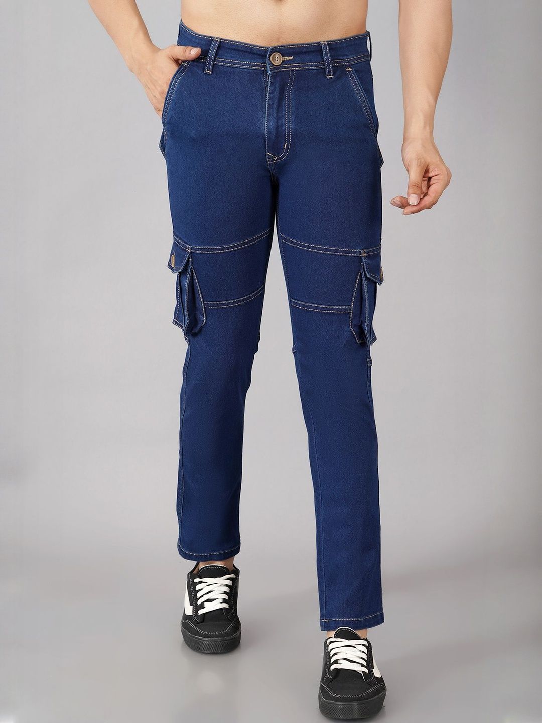 NIVASU Men Regular Fit Mid-Rise Stretchable Jeans