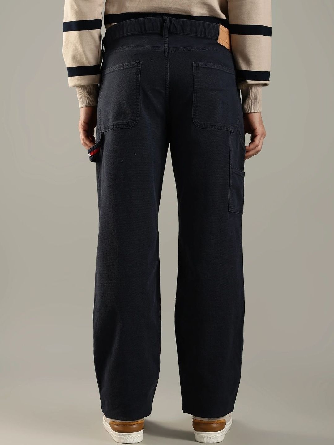 Mid-Rise Straight Fit Cargo Styles Jeans