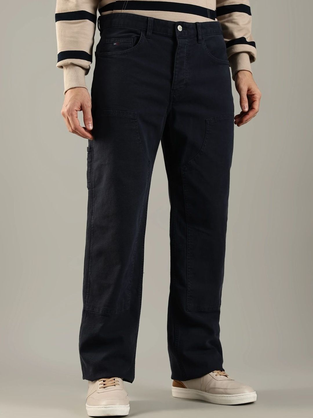 Mid-Rise Straight Fit Cargo Styles Jeans