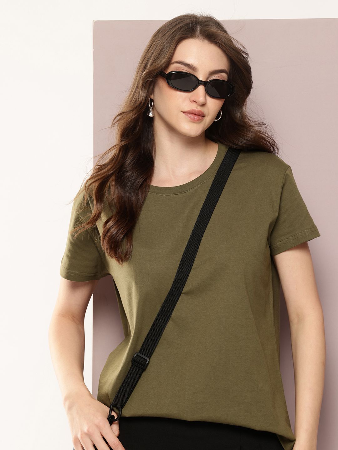 DILLINGER Womens Boxy Regular Plain Tshirt