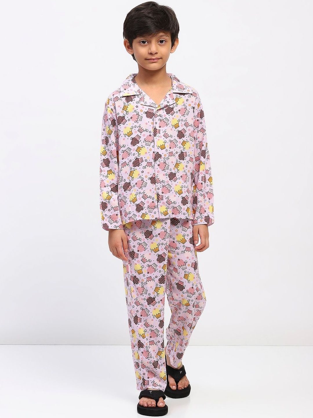 SPUNKIES Boys Graphic Printed Night suit
