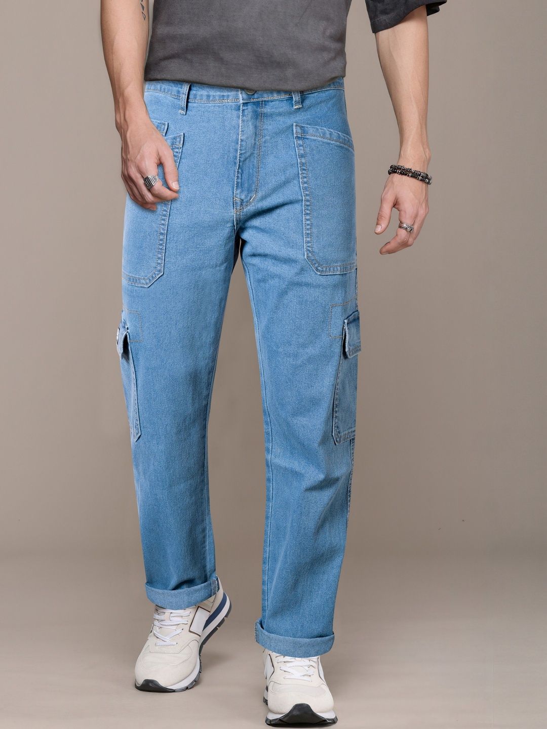 RIG BONE Men Comfort Relaxed Fit Mid-Rise Light Fade Jeans