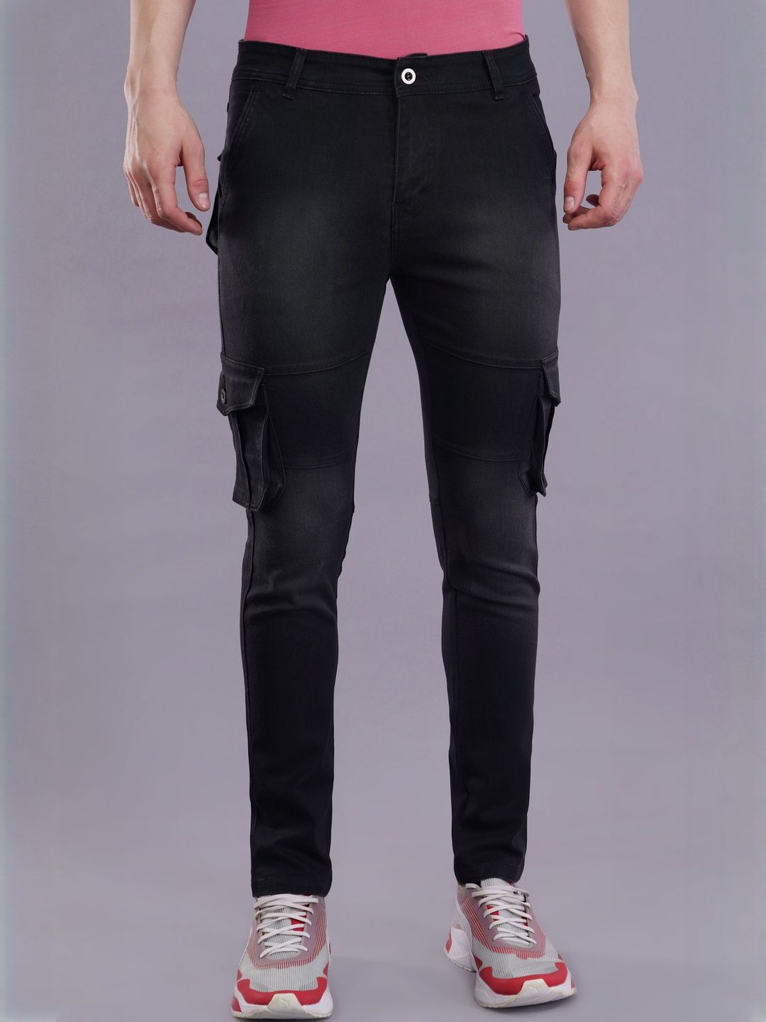 NIVASU Men Regular Fit Mid-Rise Light Fade Stretchable Jeans