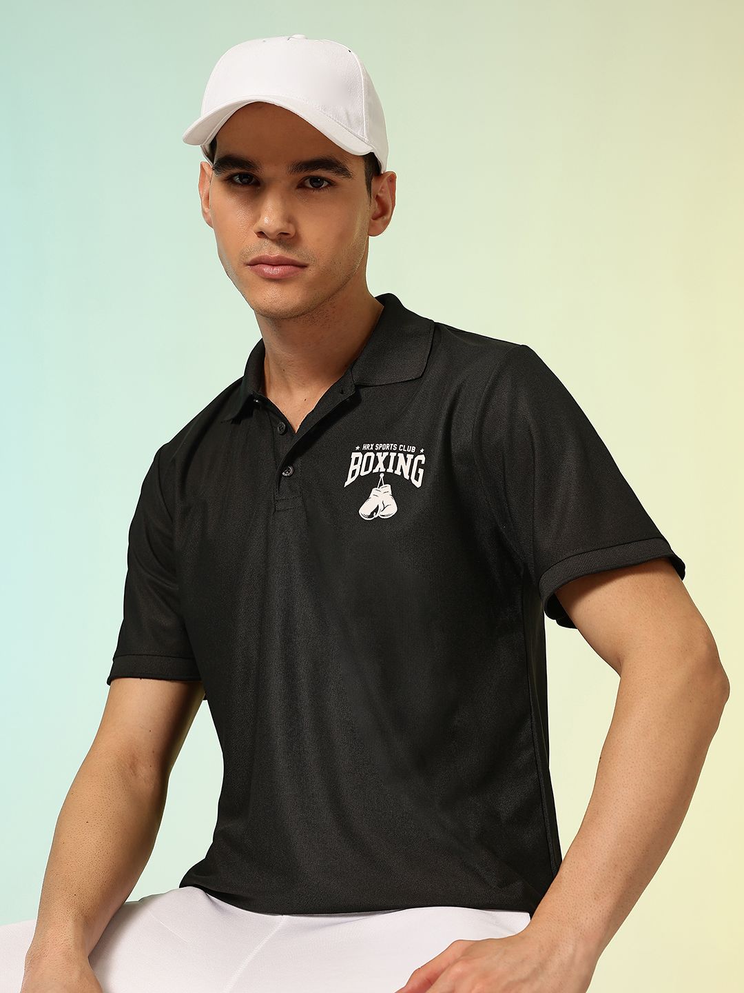 HRX by Hrithik Roshan Lifestyle Polo Collar T-shirt