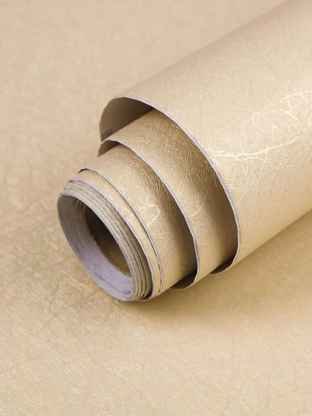 Aura Aura Beige Textured Waterproof Self-Adhesive 3D Wallpaper