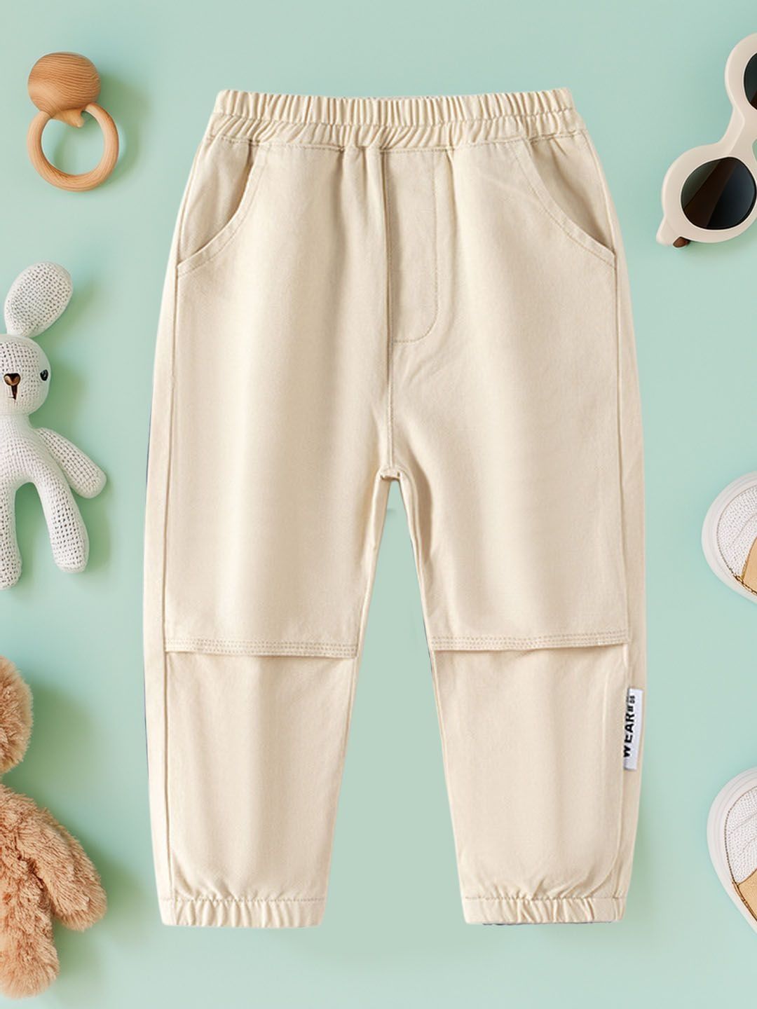 Xsole Boys Solid Jogger Mid-Rise Trousers