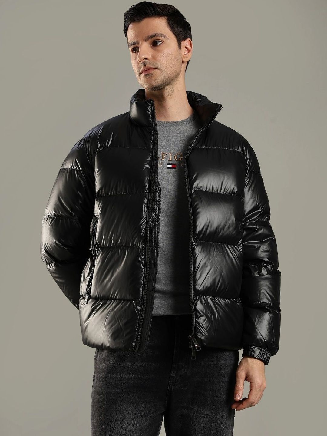 Tommy Hilfiger Stand Collar Regular Fit Puffer Jacket