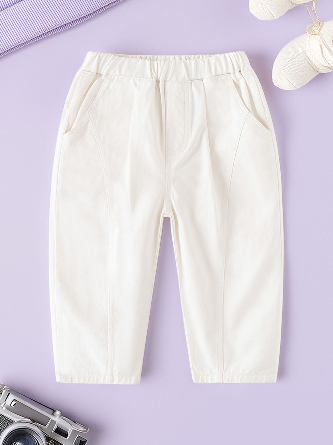 Xsole Boys Regular Fit Mid-Rise Panelled Trousers