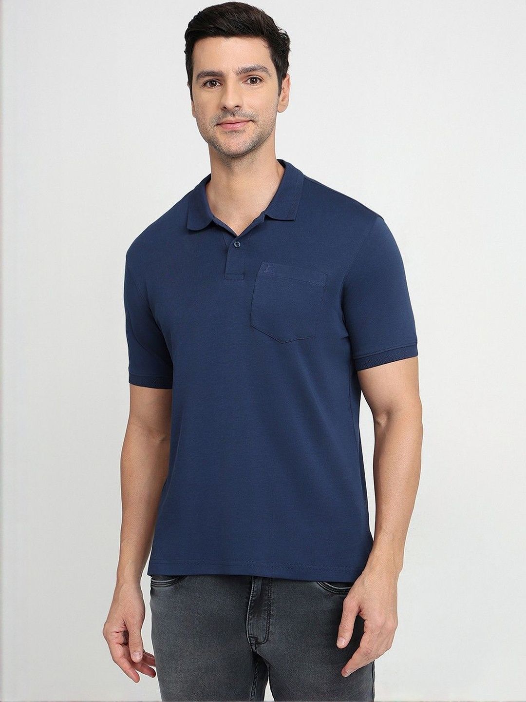 Parx Parx Men Polo Collar Pure Cotton Pockets T-shirt