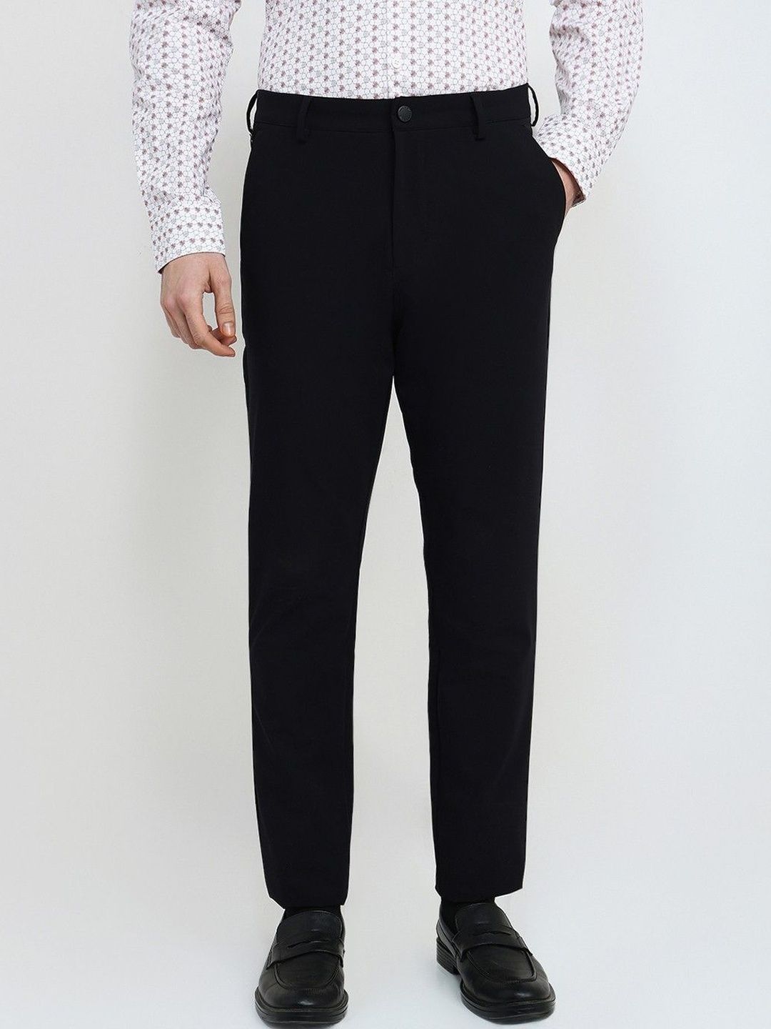Park Avenue Men Original Relaxed Fit Mid-Rise Formal Trousers
