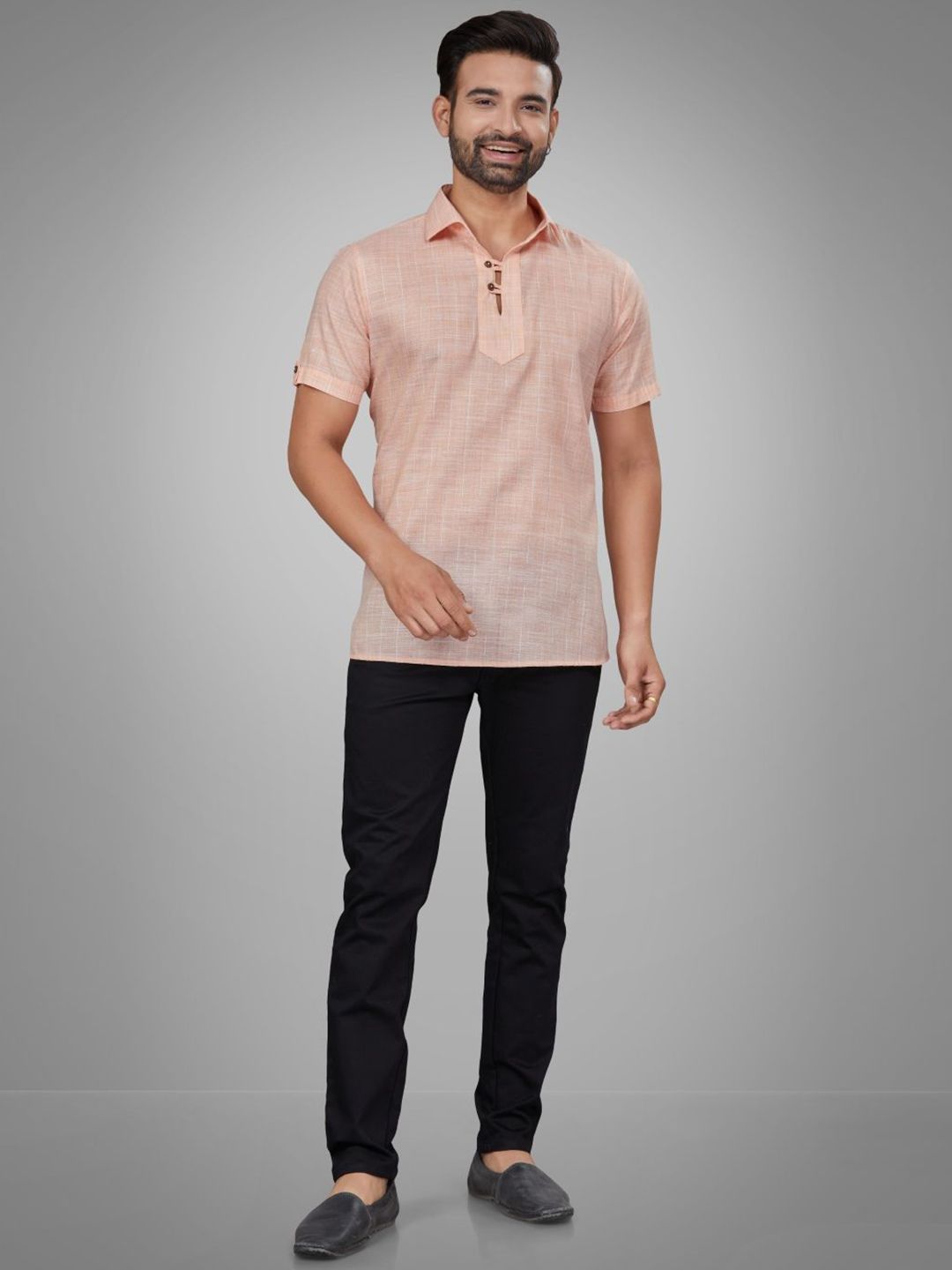 JUGG JUGG JEEYO Men Shirt Collar Kurta