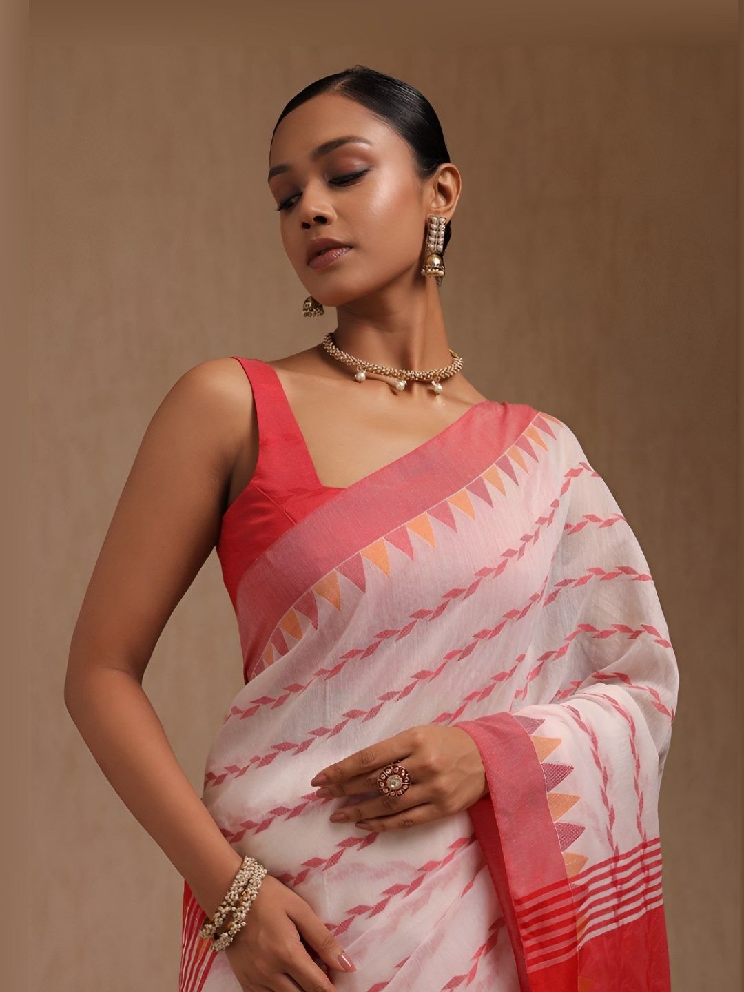 Soch Soch Woven Design Saree With Unstithced Blouse Piece