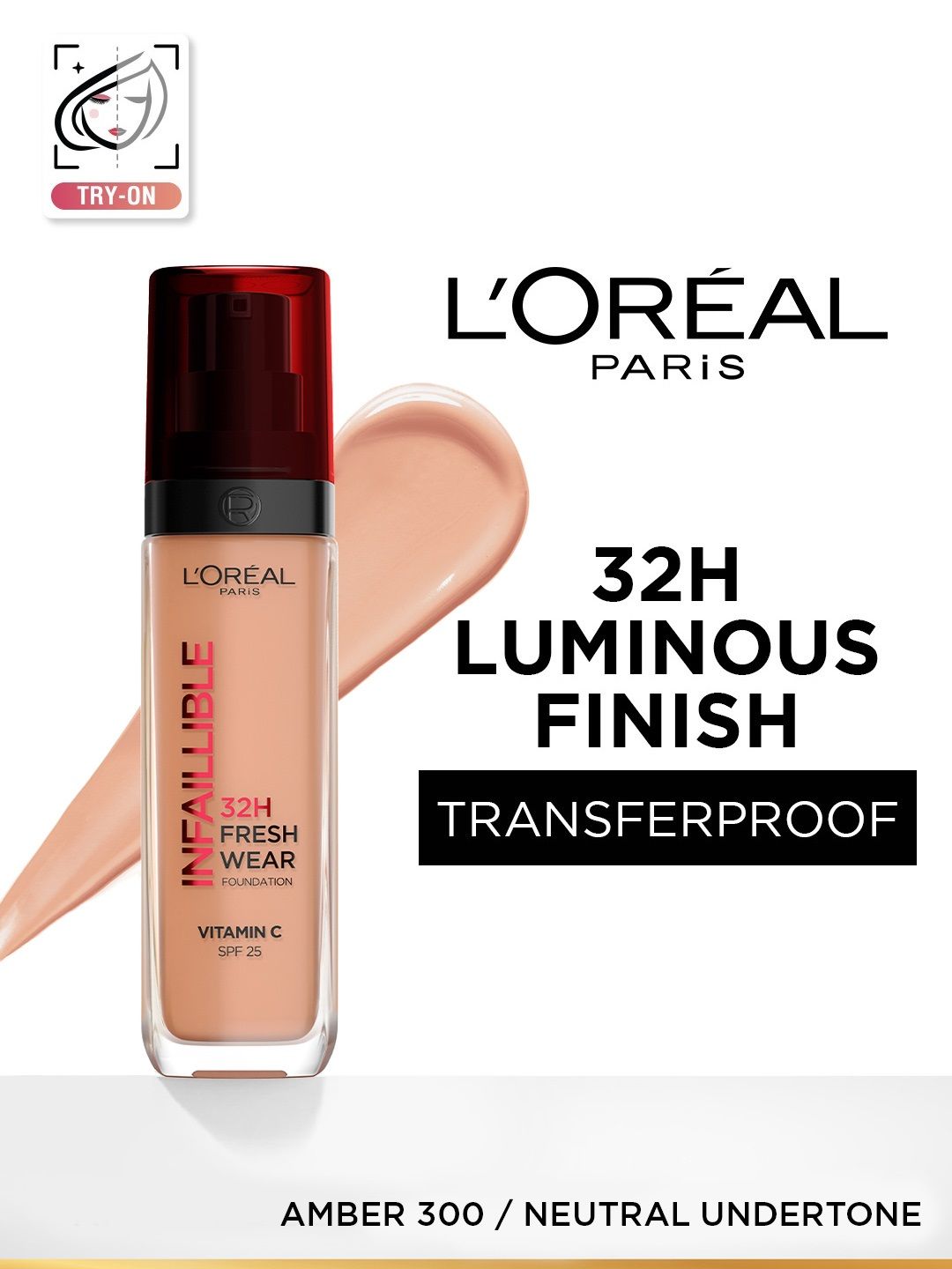 LOreal LOreal Paris Infallible 32H Fresh Wear Foundation 30 ml - Amber 300