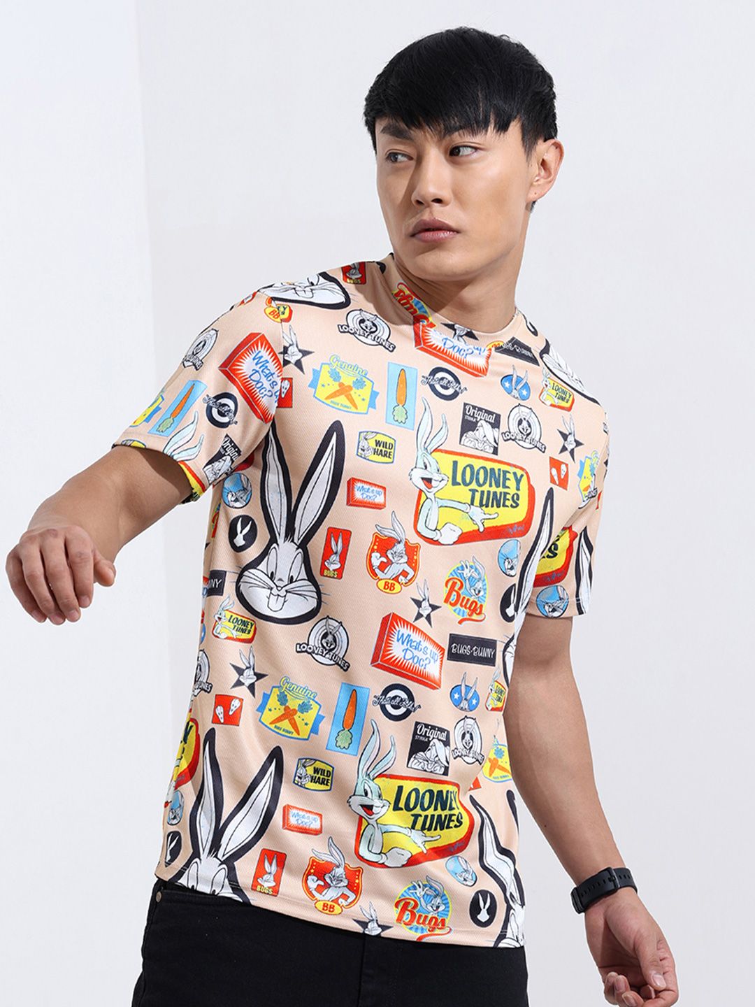 The Indian Garage Co Men Printed Applique Slim Fit T-shirt