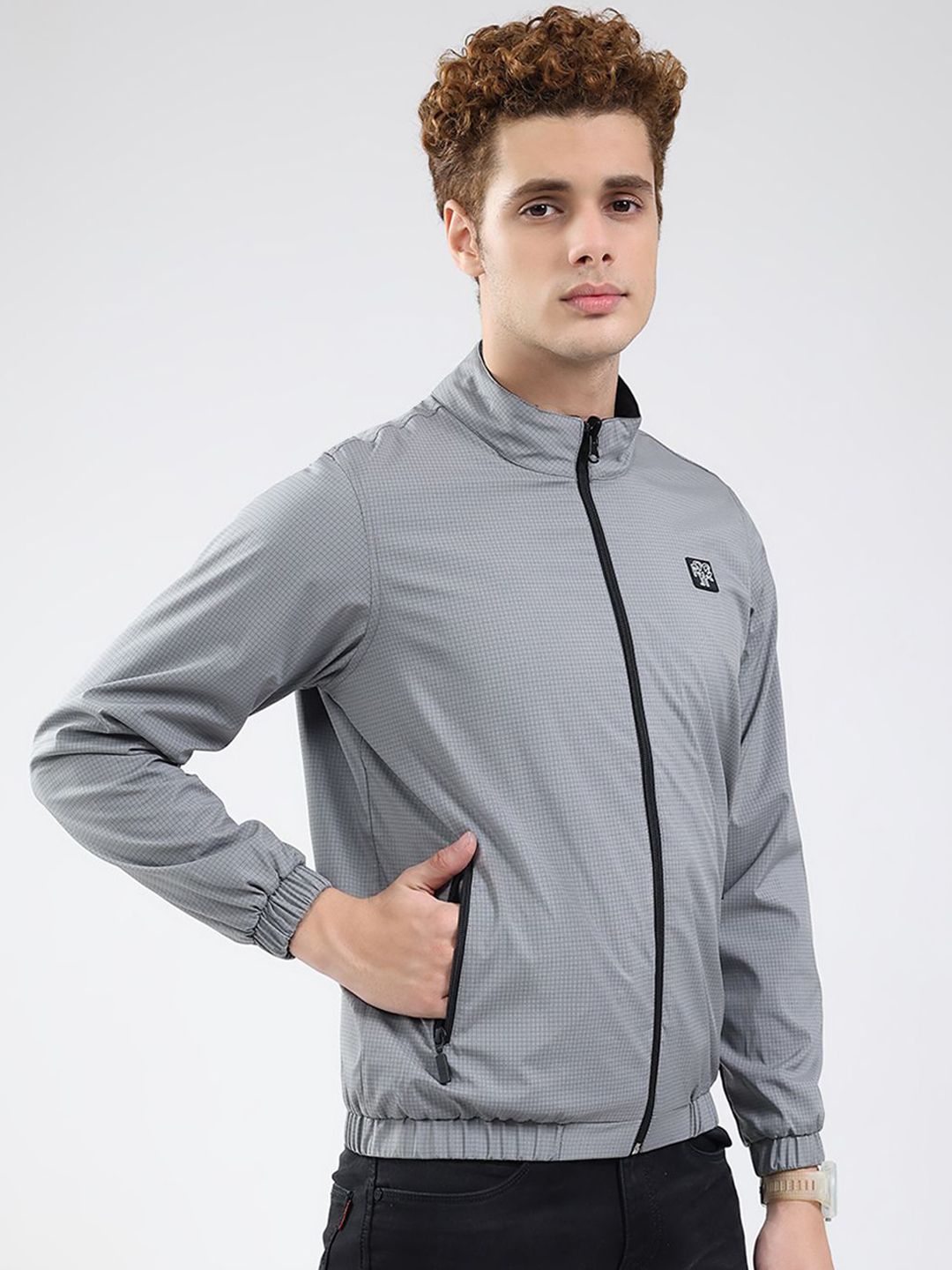 Buy rock.it Men Solid Mock Collar Reversible Puffer Jacket