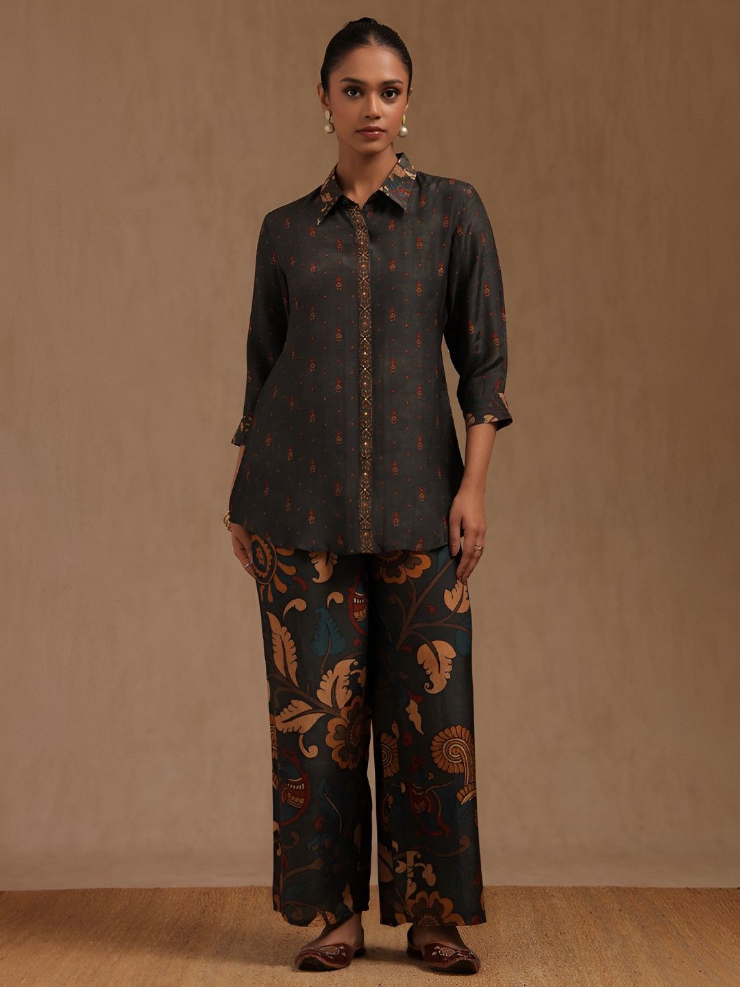 Soch Floral Printed Shirt With Palazzos