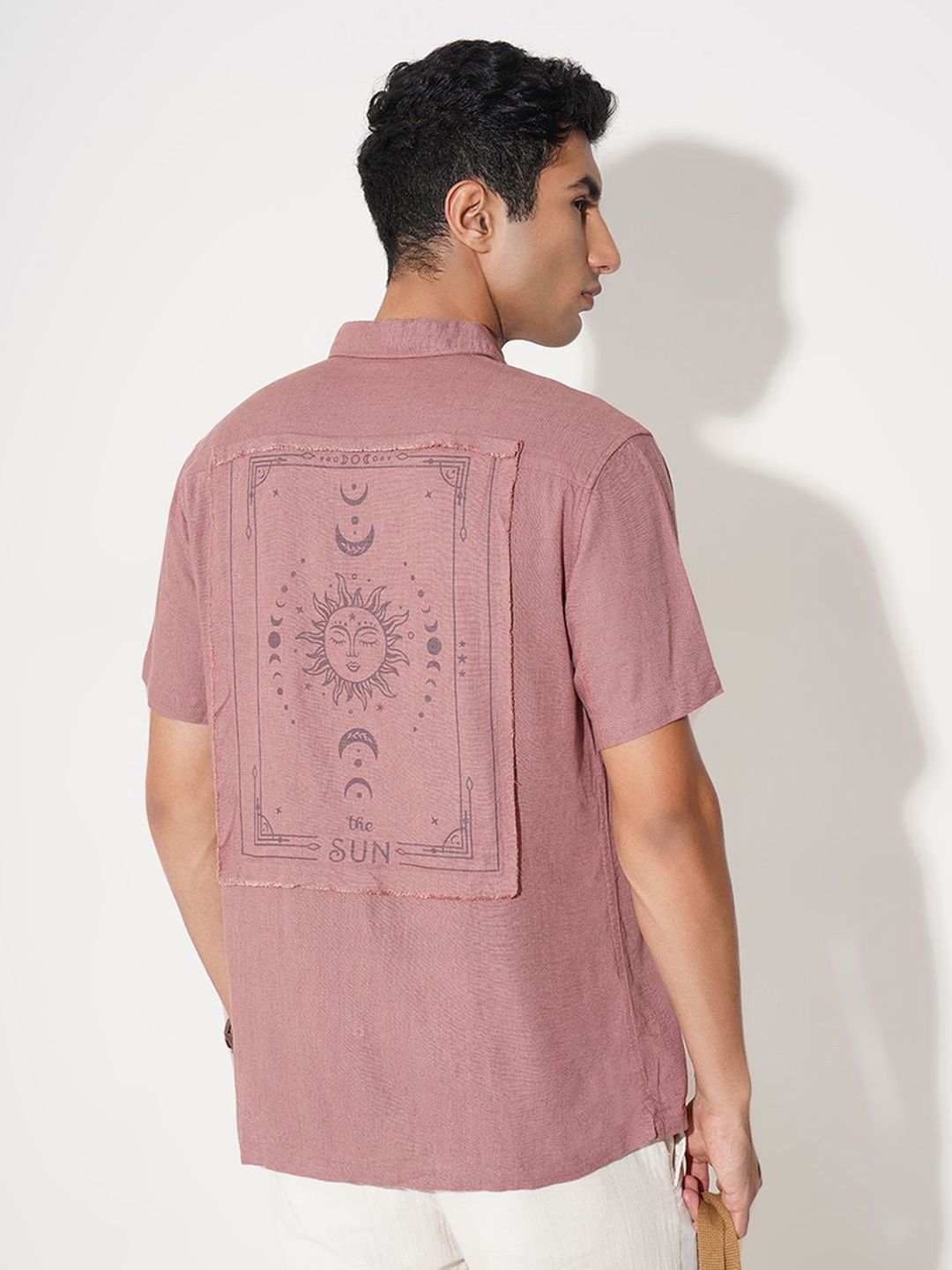 7 Alt by Pantaloons Printed Spread Collar Casual Shirt