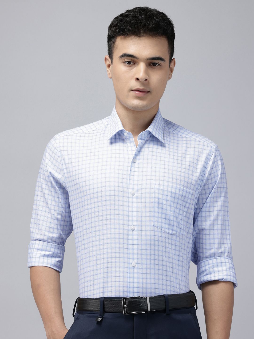 Arrow Slim Fit Checked Pure Cotton Formal Shirt