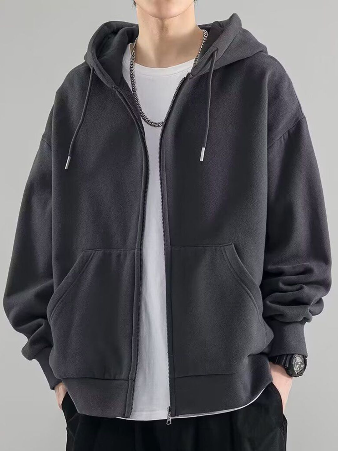 StyleCast x Revolte Men Hooded Open Front Jacket
