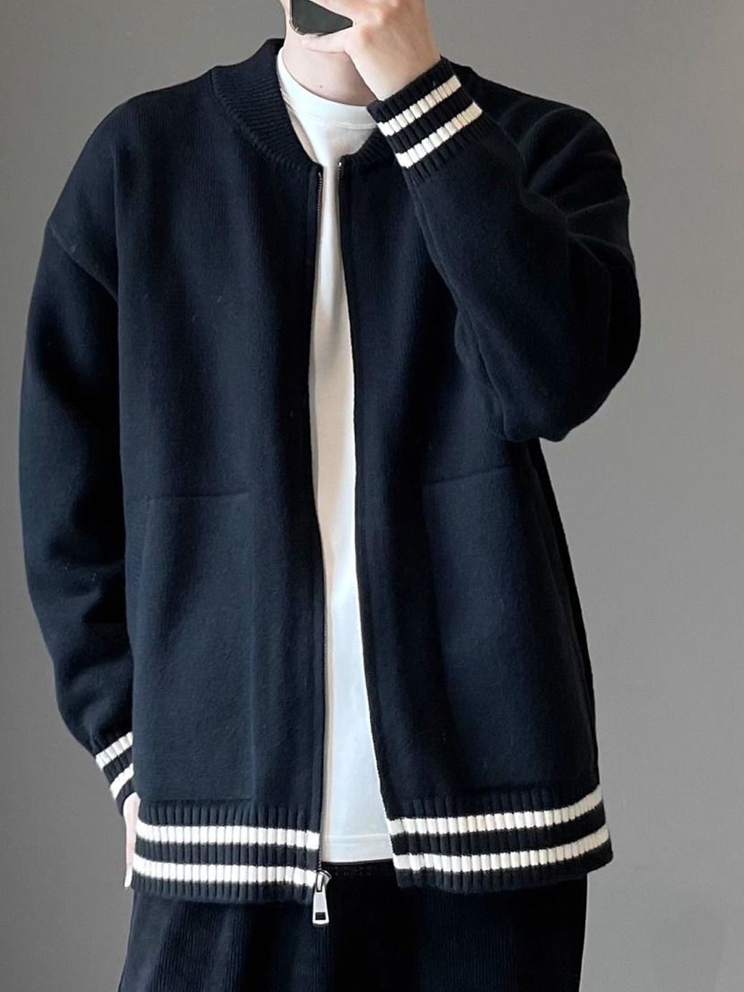 StyleCast Men Mandarin Collar Cape Jacket
