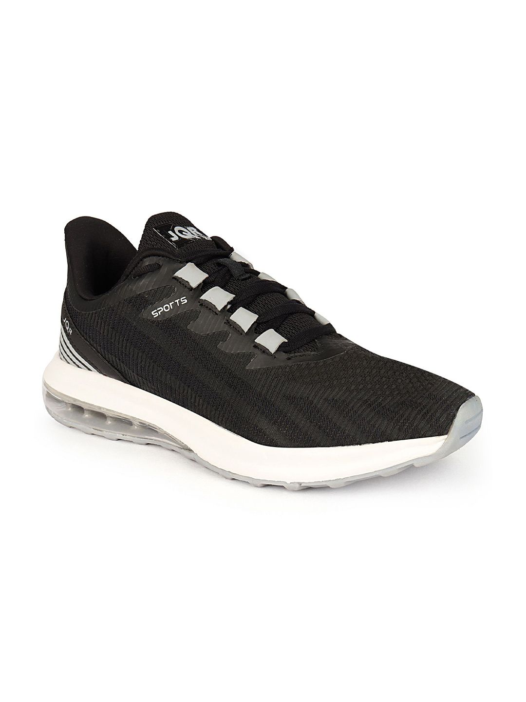 JQR Men Cushioned Footbed Lace-Up Running Shoes
