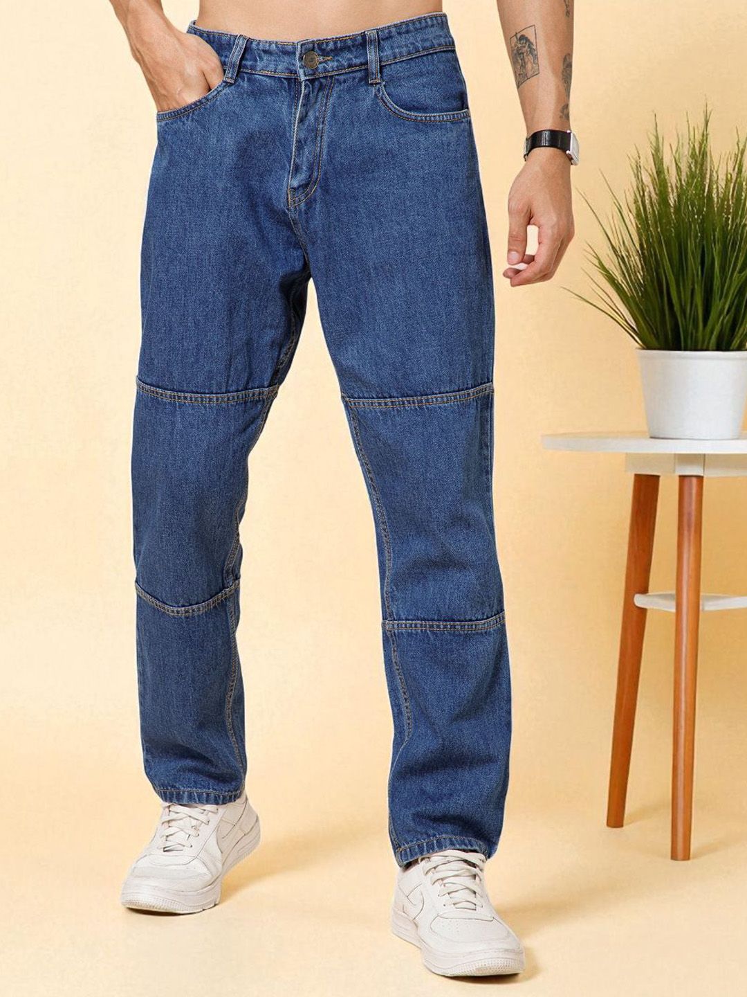 STUDIO NEXX Men Straight Fit Mid-Rise Jeans
