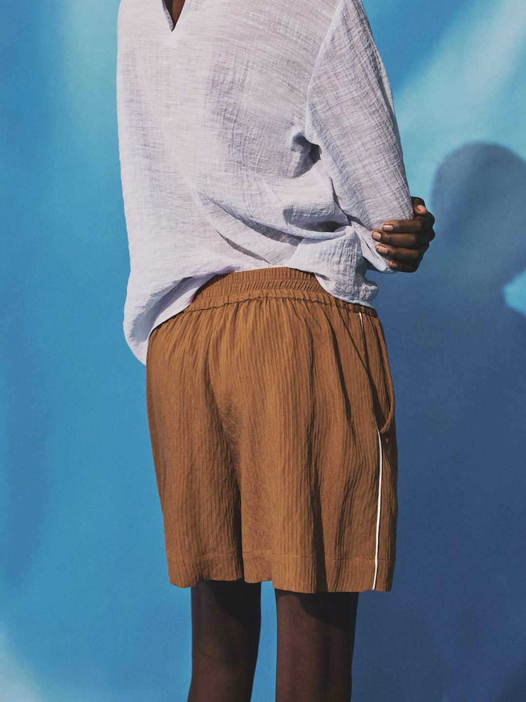 Self-Striped Shorts