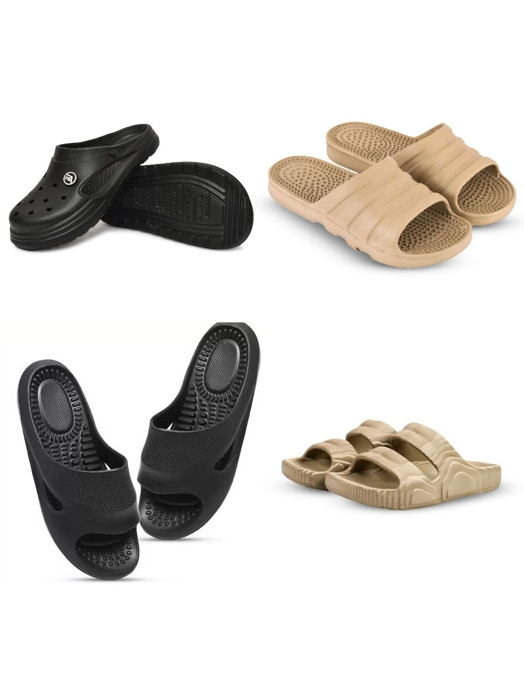 Feel alive Men Set Of 4 Lightweight Clogs