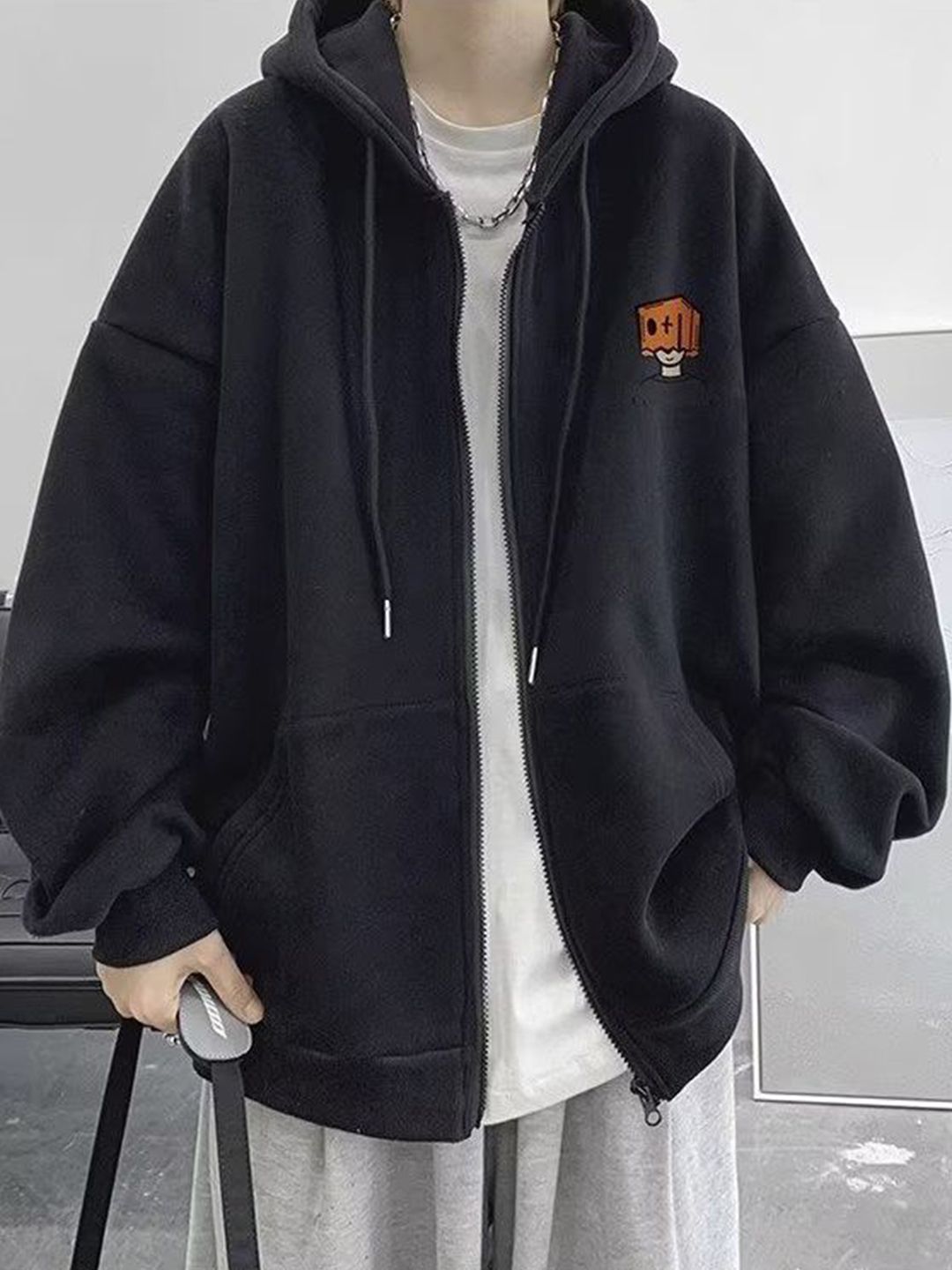 StyleCast x Revolte Men Graphic Hooded Full Sleeve Sweatshirt