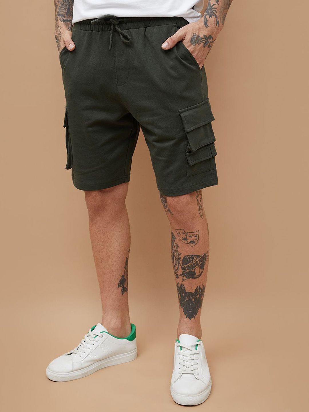 Fame Forever by Lifestyle Men Regular Fit Low-Rise Cotton Cargo Shorts