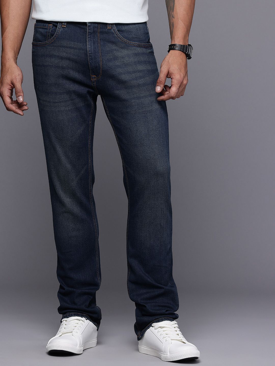 Louis Philippe Jeans Men Low-Rise Stretchable Jeans
