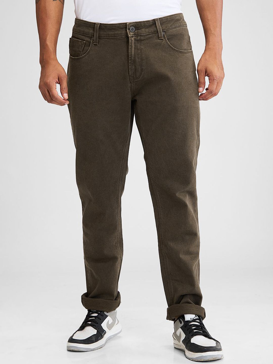 SPYKAR Men Slim Fit Low-Rise Light Fade Stretchable Jeans