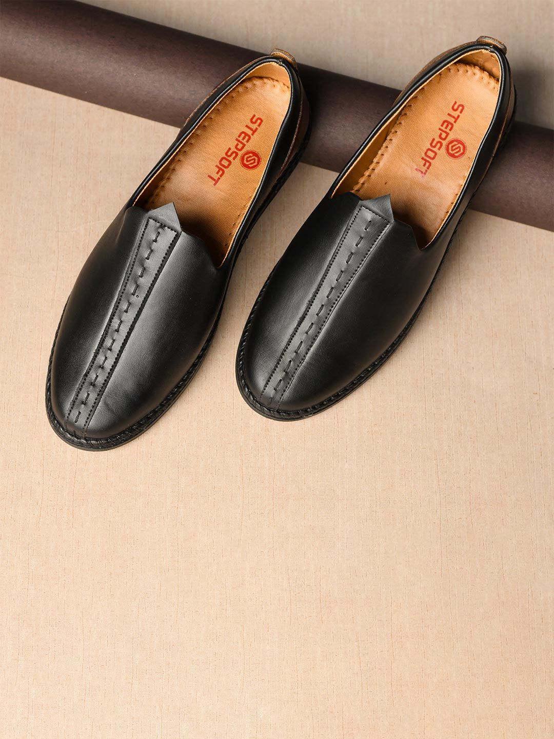 STEPSOFT Men Slip-On Ethnic Mojaris with Traditional Comfort Fit