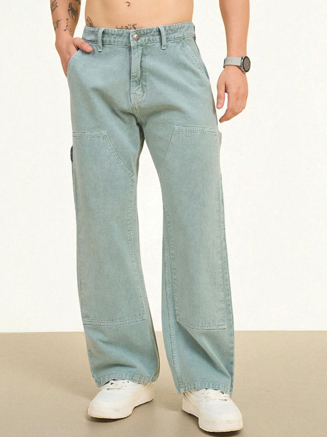 STUDIO NEXX Men Carpenter Baggy Mid-Rise Jeans