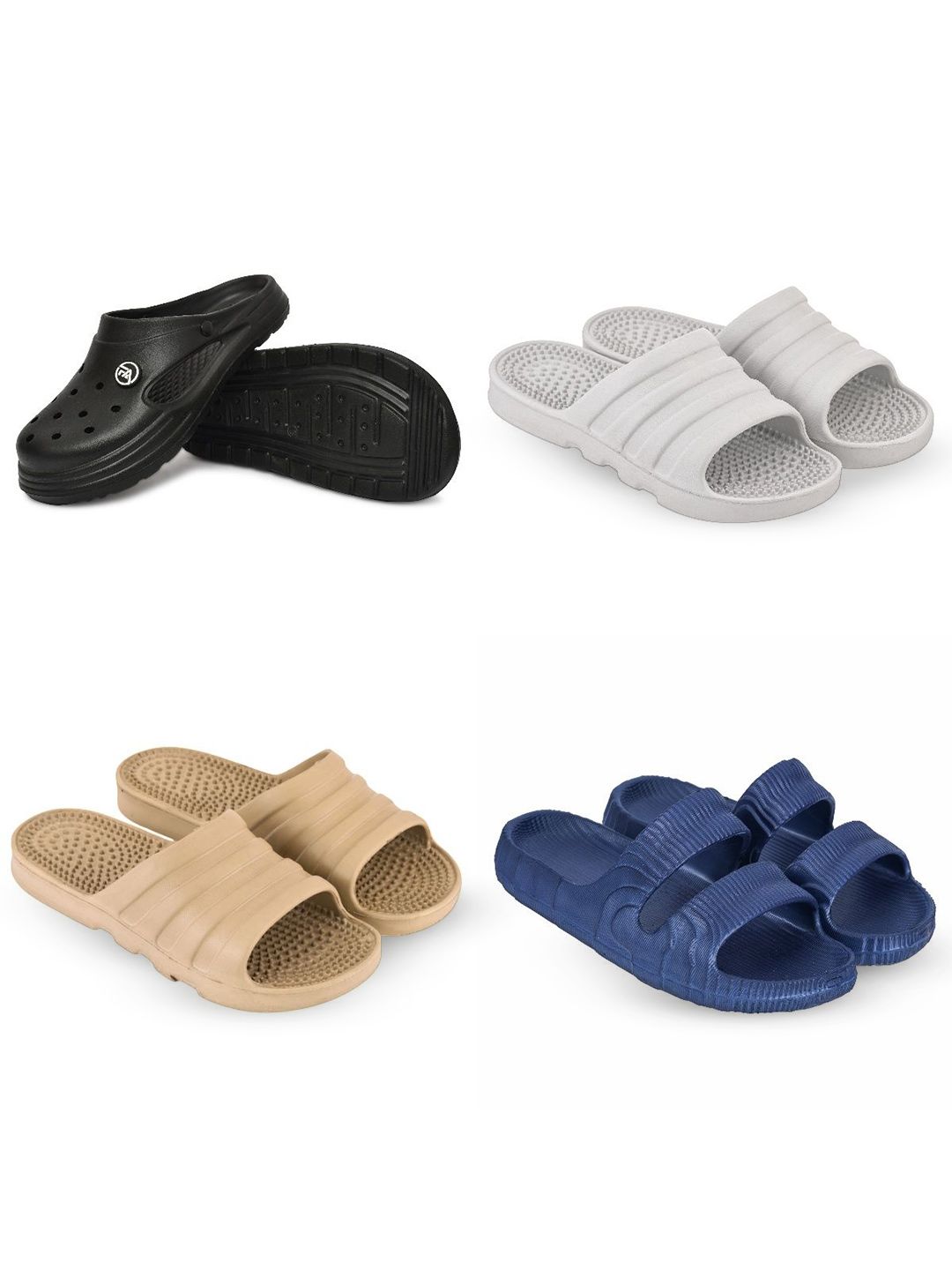 Feel alive Men Set Of 4 Lightweight Clogs