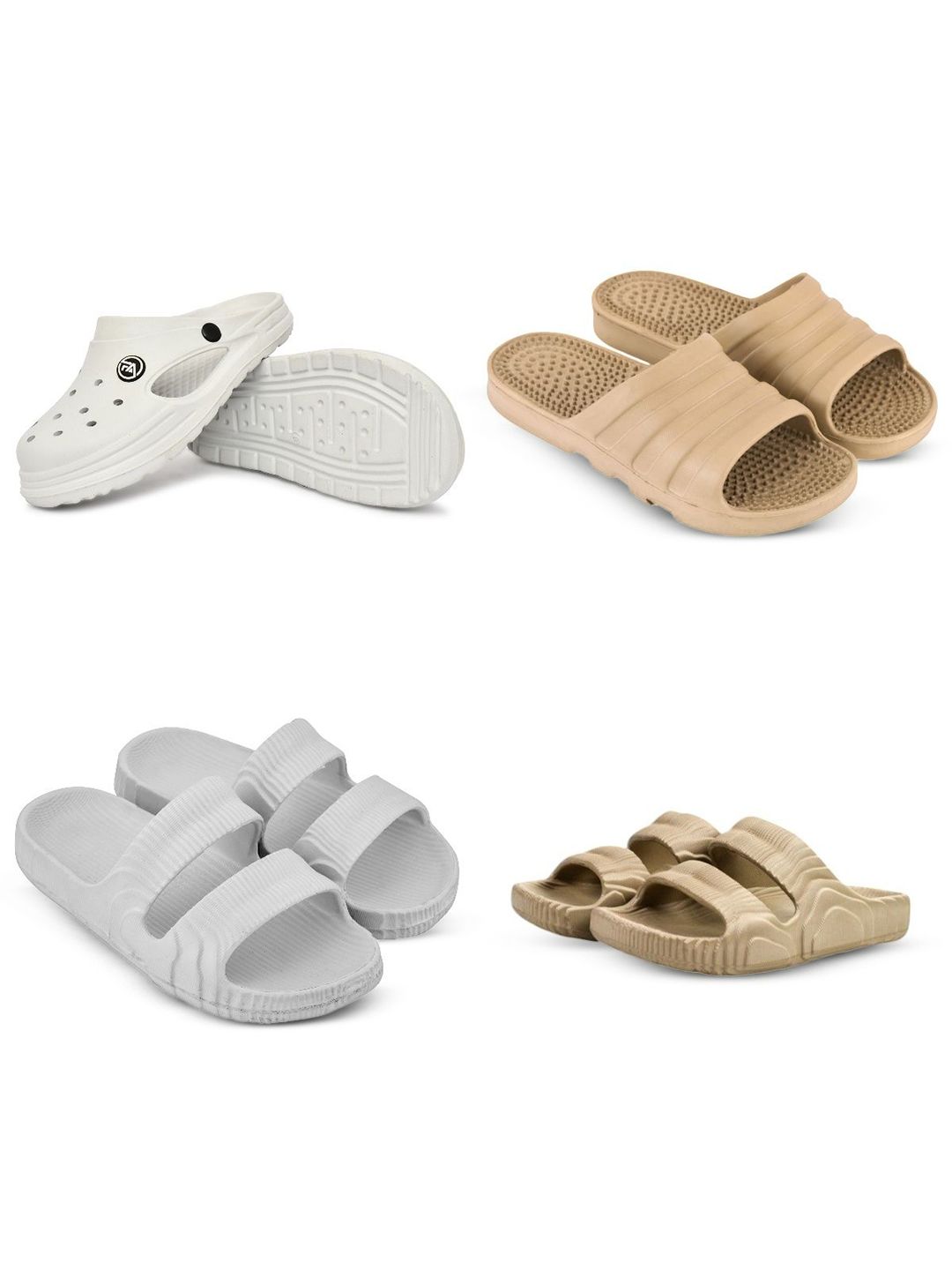 Feel alive Men Set Of 4 Lightweight Flip Flops