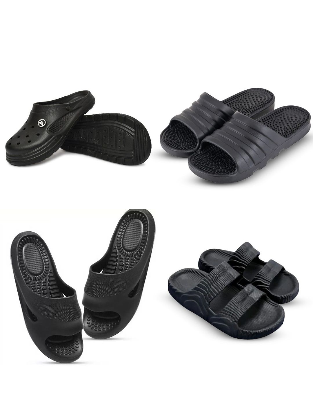 Feel alive Set Of 4 Ultra-Comfortable & Lightweight Clogs