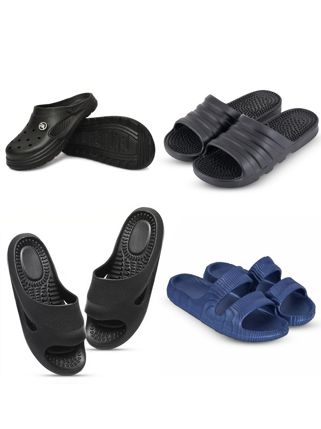 Feel alive Men Set of 4 Lightweight Flip Flops