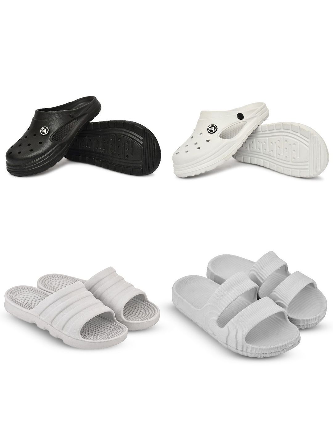 Feel alive Set Of 4 Ultra-Comfortable Lightweight Clogs