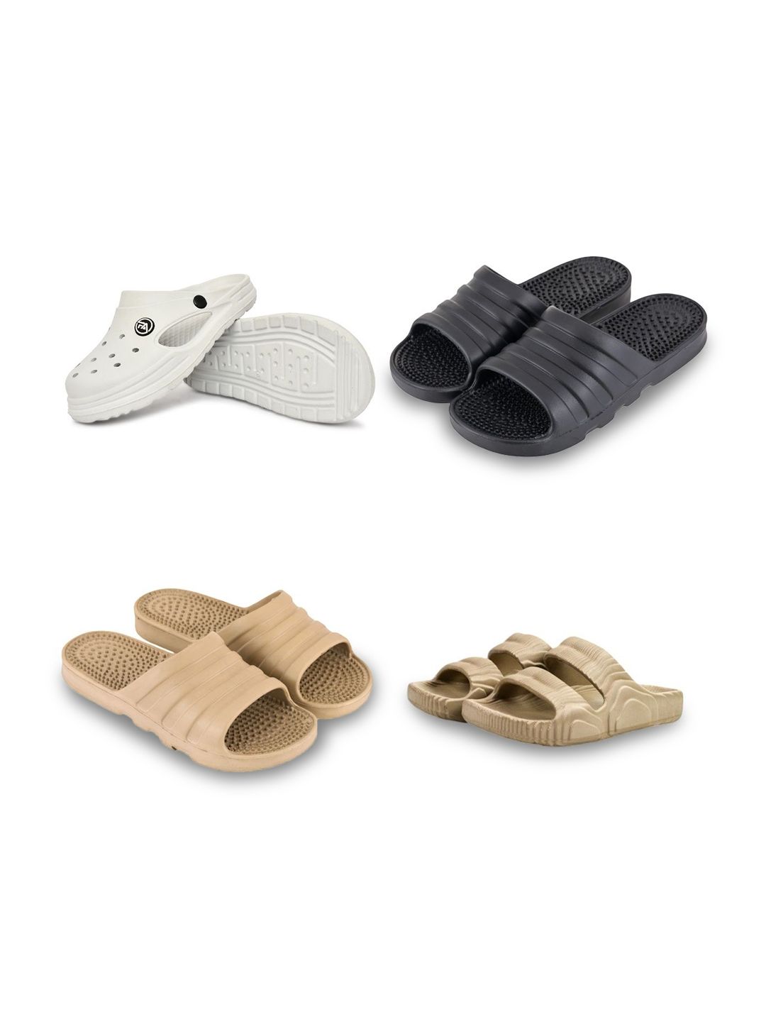 Feel alive Men Set of 4 Lightweight Flip Flops