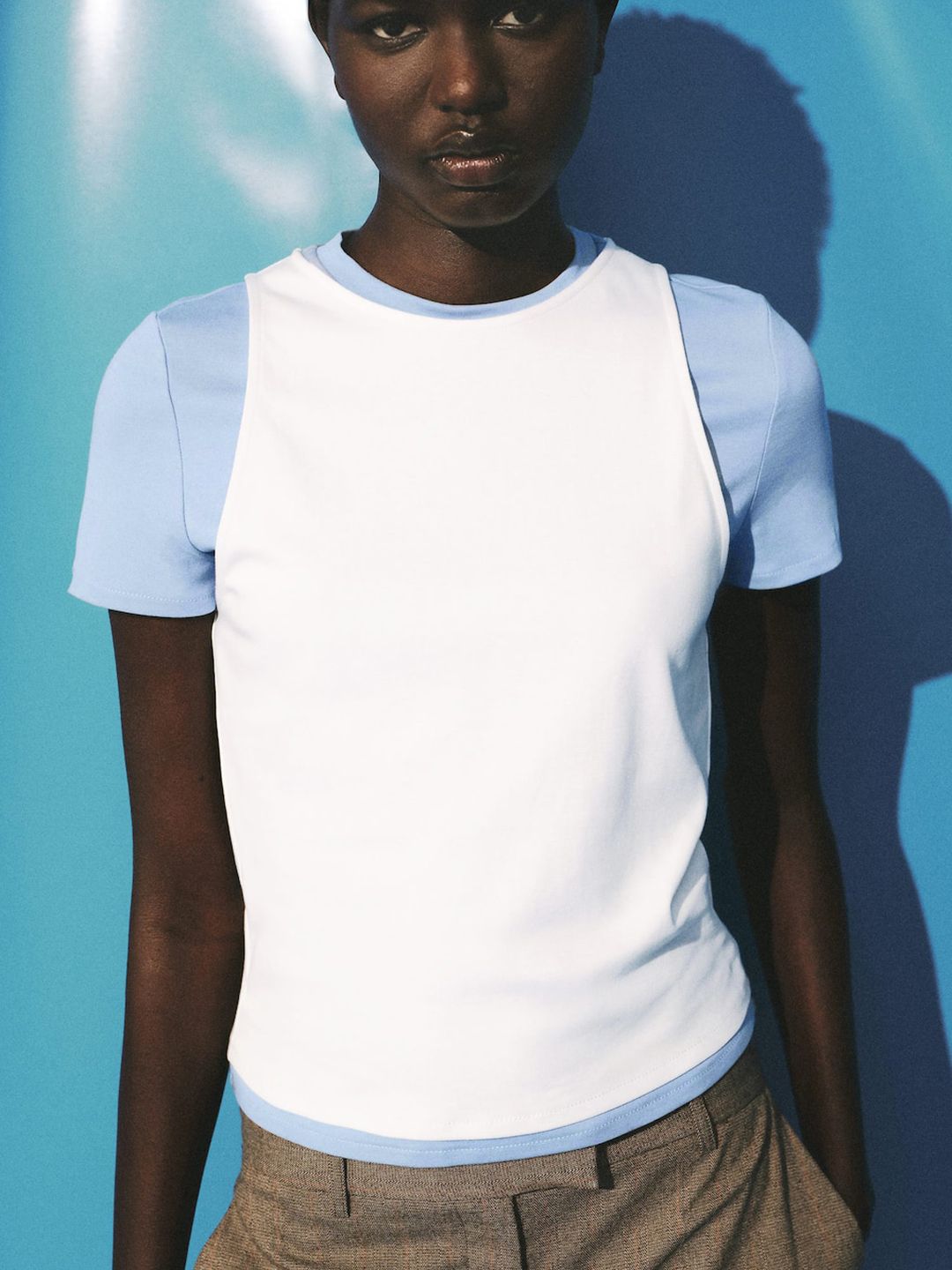 Double Layered Pure Cotton T-shirt