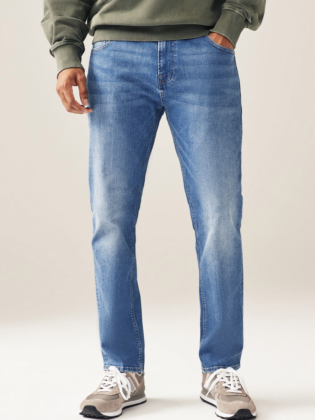 NEXT Men Classic Slim Fit Light Fade Stretchable Jeans